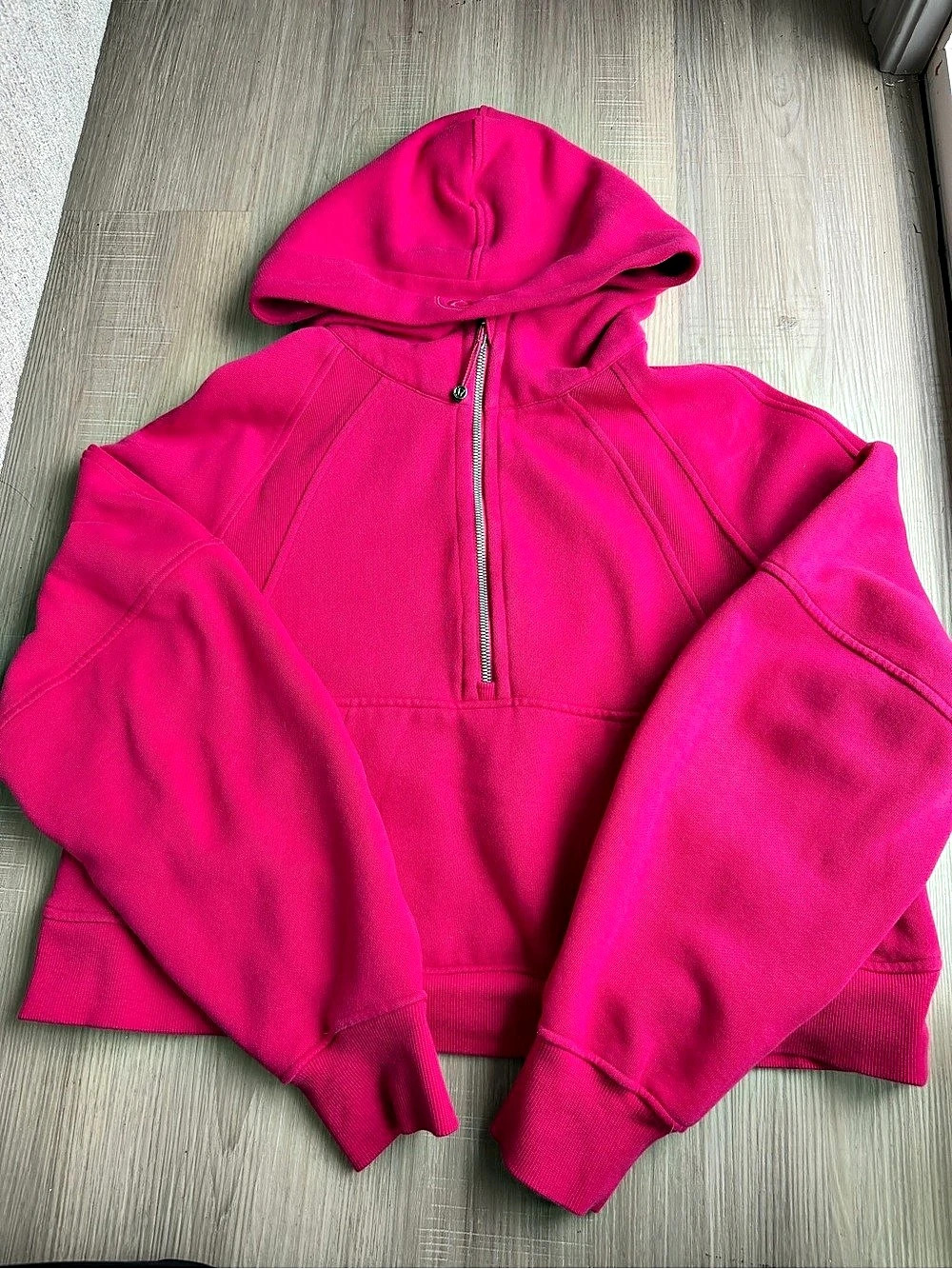 lululemon Scuba Oversized Half-Zip Hoodie Pink Medium